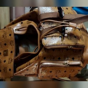 McM backpack.                    Camel color